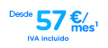 Desde 57€/mes (IVA incluido)