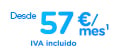 Desde 57€/mes (IVA incluido)