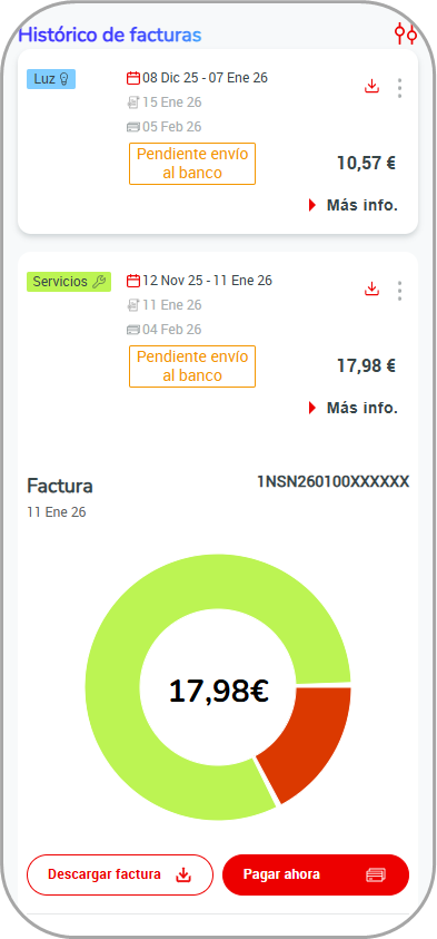 Mis Facturas Area de Cliente APP