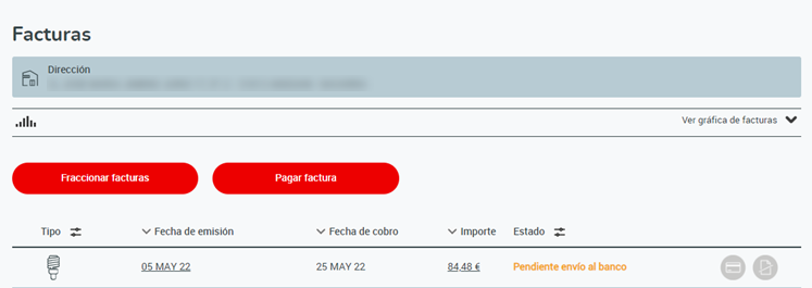 Fraccionar facturas