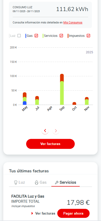 Home Area Cliente APP