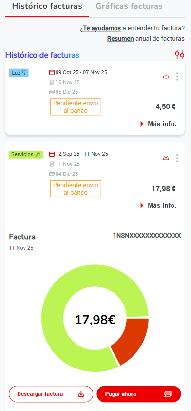 Mis Facturas Area de Cliente APP