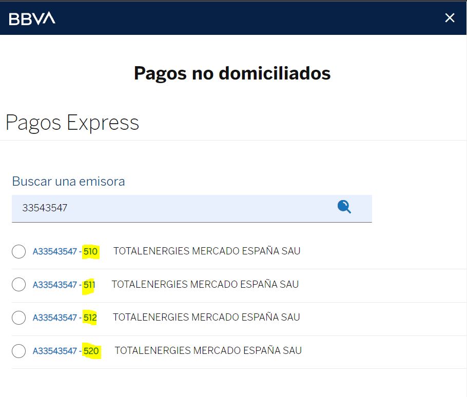 Pago en bbva