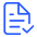 icon paper check blue