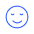 smile icon blue